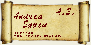 Andrea Savin vizit kartica
